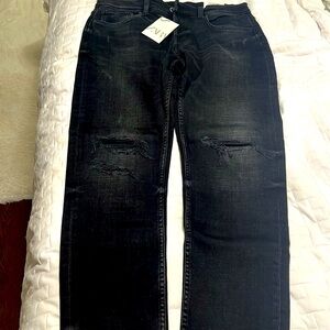 Zara men’s distressed jeans black size us 34 / slim fit